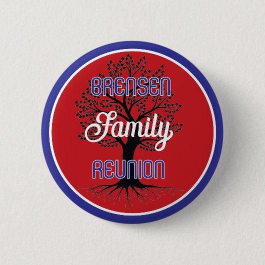 Baum des Lebens! Familientreffen-Button Button (Vorderseite)