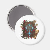Baum des Lebens Fantasy-Zauberbuch-Design Magnet (Vorderseite/Rückseite)
