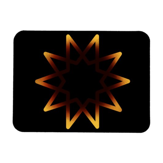 Baum des Lebens Fiery Orange Symbol Magnet (Horizontal)