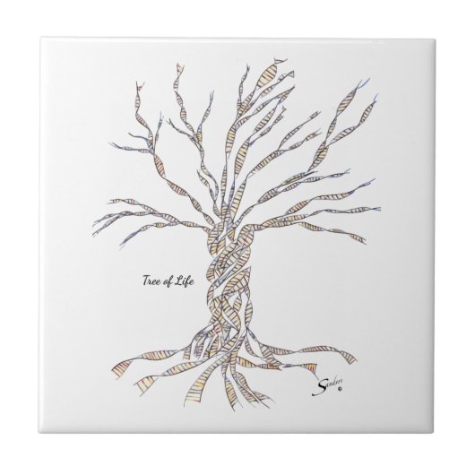 Baum des Lebens Fliese (Vorderseite)