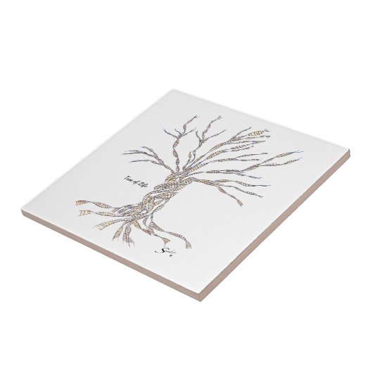 Baum des Lebens Fliese (Seite)
