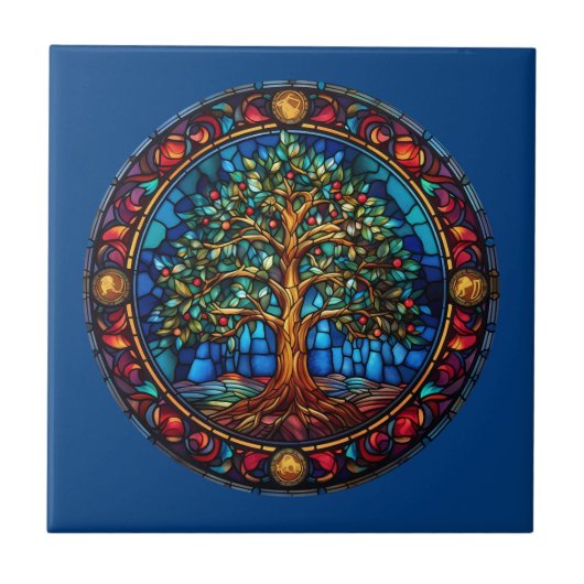 Baum des Lebens Fliese (Vorderseite)