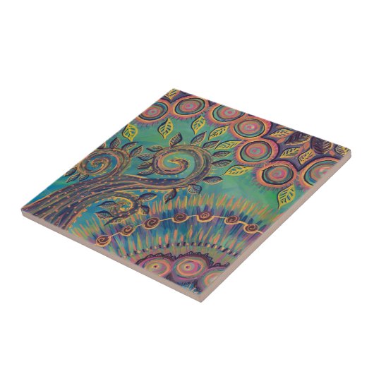 Baum des Lebens Fliese (Seite)