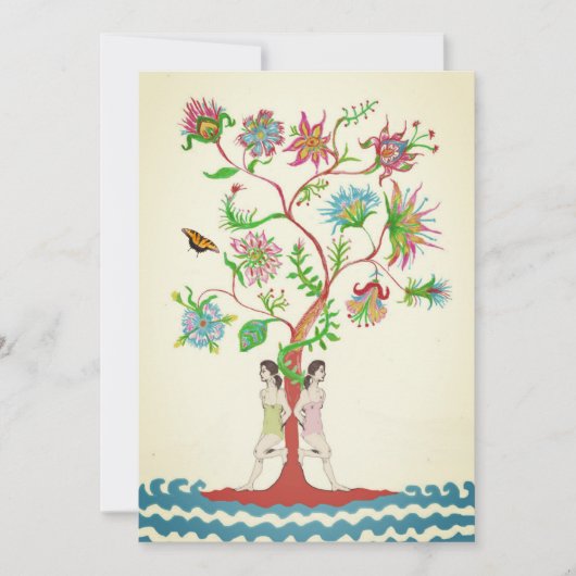 Baum des Lebens. Flora und Fauna Einladung (Vorderseite)