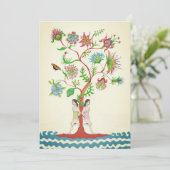 Baum des Lebens. Flora und Fauna Einladung (Stehend Vorderseite)