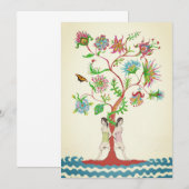 Baum des Lebens. Flora und Fauna Einladung (Vorne/Hinten)