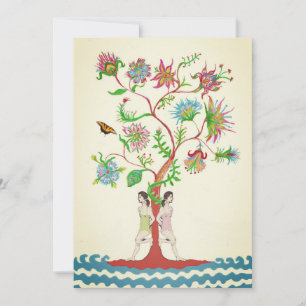 Baum des Lebens. Flora und Fauna Einladung