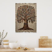 Baum des Lebens - Folklore-Kunstposter | Kalamkari Poster (Küche)