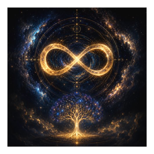 Baum des Lebens Foto Druck Cosmic Infinity (Vorne)