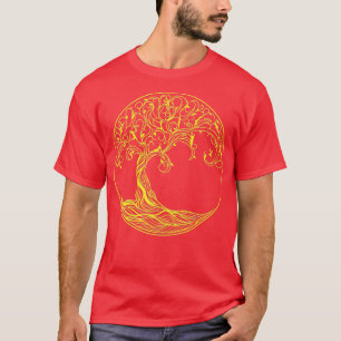 Baum des Lebens Gelber Mystik T-Shirt