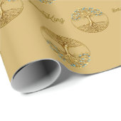 Baum des Lebens Geschenkpapier | Individuell für i (Rolleneckpunkt)