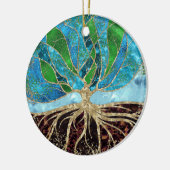 Baum des Lebens - Glas und Marmor Keramik Ornament (Links)