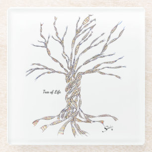 Baum des Lebens Glasuntersetzer