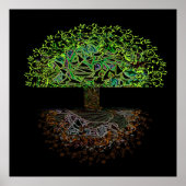 Baum des Lebens glühen Poster (Vorne)
