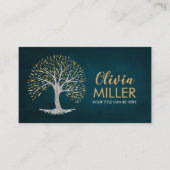 Baum des Lebens - Gold und Perle Visitenkarte (Vorderseite)