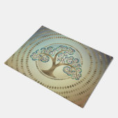 Baum des Lebens Golden Spiral und Marmor Fußmatte (Schrägansicht)