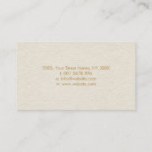 Baum des Lebens - Goldene Blätter Visitenkarte (Rückseite)