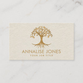 Baum des Lebens - Goldene Blätter Visitenkarte
