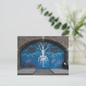 Baum des Lebens Graffiti Postkarte (Stehend Vorderseite)
