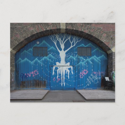 Baum des Lebens Graffiti Postkarte (Vorderseite)