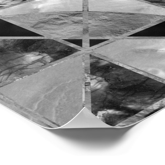 Baum des Lebens - Grauer Edelstein Poster (Ecke)