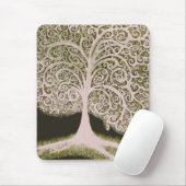 Baum des Lebens, grn&wht Mousepad (Mit Mouse)