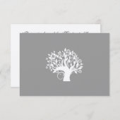 Baum des Lebens Hebräischer jüdischer Hochzeitstil RSVP Karte (Vorne/Hinten)