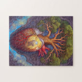 Baum des Lebens Herz-Surreale Natur Kunst Puzzle (Horizontal)