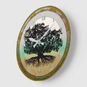 BAUM DES LEBENS Himmel und Erde Große Wanduhr (Winkel)