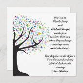 Baum des Lebens Hochzeit Einladung (Vorne/Hinten)