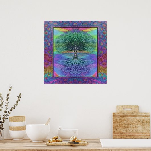 Baum des Lebens - Hoffnung und Frieden Poster (Küche)