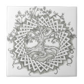 Baum des Lebens im keltischen Entwurf Fliese (Vorderseite)