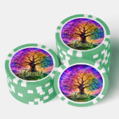 Baum des Lebens im Wald Pokerchips (Stapel)