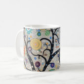 🌳 Baum des Lebens in Abstrakt🎨 Kaffeetasse (Vorderseite Links)