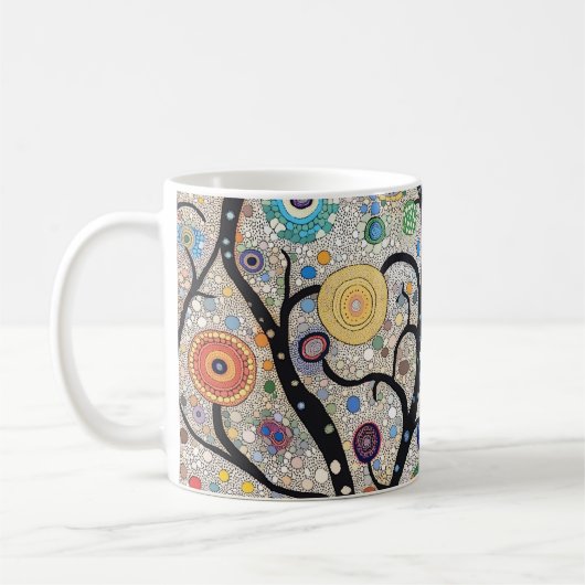 🌳 Baum des Lebens in Abstrakt🎨 Kaffeetasse (Links)