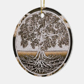 Baum des Lebens in Braun Keramikornament (Links)