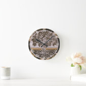 Baum des Lebens in Braun Runde Wanduhr (Zuhause)