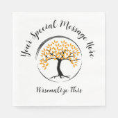 Baum des Lebens in einem Party des Zirkelüberleben Serviette (Vorderseite)