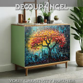 Baum des Lebens in Mosaik Art-Decoupage- Seidenpapier