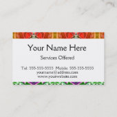 Baum des Lebens in Regenbogenfarben Visitenkarte (Rückseite)