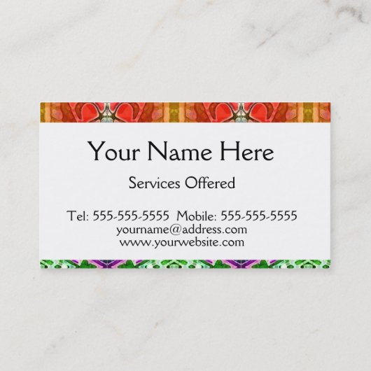 Baum des Lebens in Regenbogenfarben Visitenkarte (Rückseite)