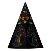 Baum des Lebens in voller gläserner Mosaikfarbe Partyhütchen (Rückseite)