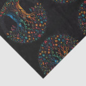 Baum des Lebens in voller gläserner Mosaikfarbe Seidenpapier (Detail)