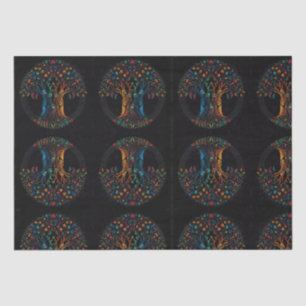 Baum des Lebens in voller gläserner Mosaikfarbe Seidenpapier