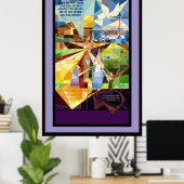 Baum des Lebens Jesus Banner Poster (Heimbüro)