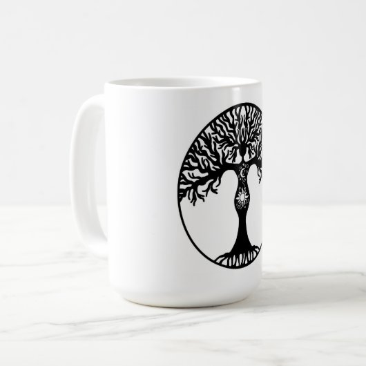 Baum des Lebens Kaffeetasse (Vorderseite Links)