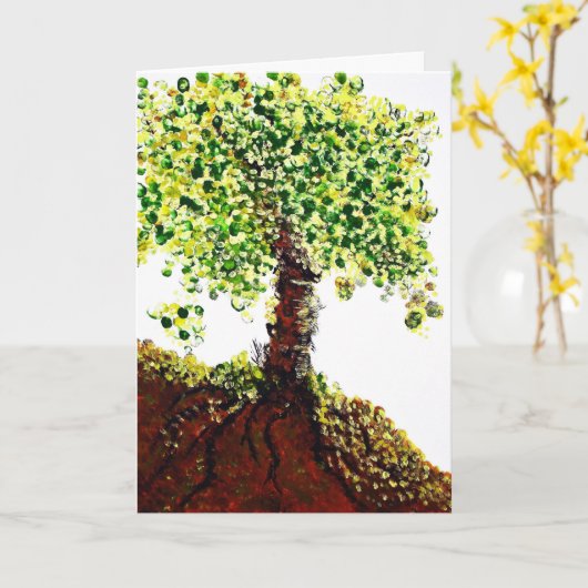 Baum des Lebens Karte (Gelbe Blume)