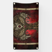 Baum des Lebens – keltischer gotischer Steampunk Banner (Vertikal)