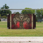 Baum des Lebens – keltischer gotischer Steampunk Banner (Insitu)