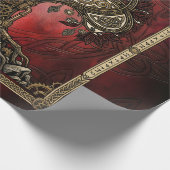 Baum des Lebens – keltischer gotischer Steampunk Geschenkpapier (Ecke)
